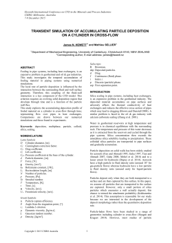 transient simulation of accumulating particle deposition on a cylinder