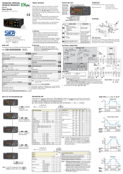 CONTROLLER PROGRAMMER 33 x 72 Model KR1/KR3