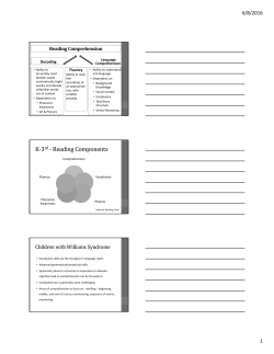 Presentation PDF - Williams Syndrome Association