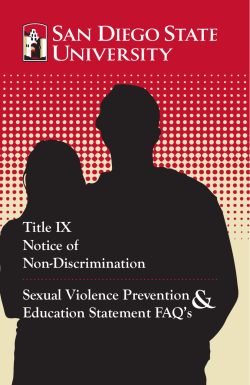 CSU Title IX Notice of Non-Discrimination and Sexual Violence