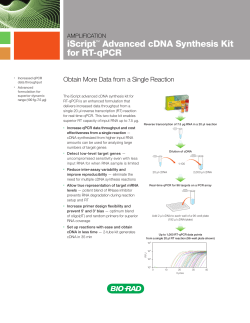 iScript&trade; Advanced cDNA Synthesis Kit for RT-qPCR - Bio-Rad