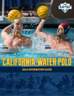 CALIFORNGOLDENBEARS 2016 Men`s Water Polo Record Book 1