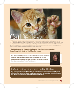 CatDeclaw - California Veterinary Medical Association