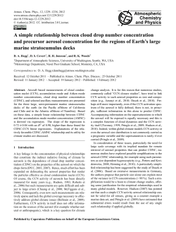 A simple relationship between cloud drop number concentration and