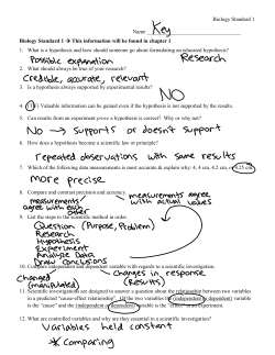 Physical Science EOC Review Name