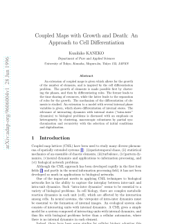 Coupled Maps with Growth and Death: An Approach to Cell