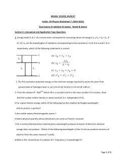 Class XII- Physics- Worksheet – 7