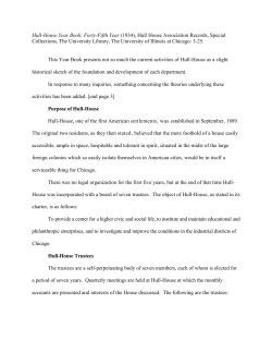 Hull-House Year Book: Forty-Fifth Year \(1932 &ndash; 1933\), Hull House