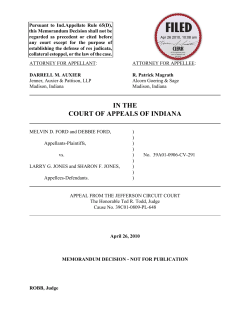 Melvin D. Ford and Debbie Ford v. Larry G. Jones and Sharon F