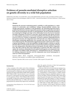 Evidence of parasite-mediated disruptive selection on genetic
