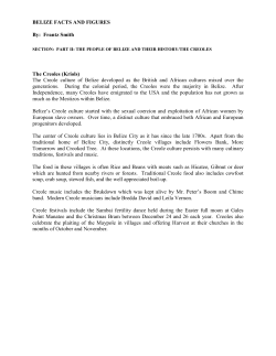 The Creoles - Belize Info Center