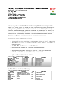 John Travers Scholarships for 2008/09 Takeshi