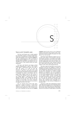 Sacco and Vanzetti case