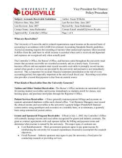 Accounts Receivable Guidelines 06/2007