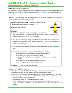 MATH 613&mdash;S Explorations Math Tasks