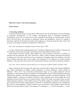 Mind Force Theory: roots and developments. Franco Orsucci 1