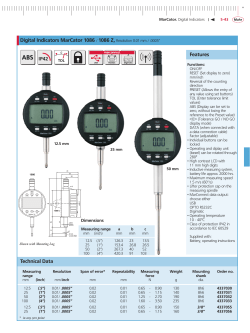 Digital Indicators MarCator 1086 / 1086 Z, Resolution 0.01 mm