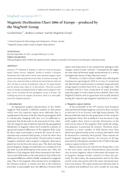 Magnetic Declination Chart 2006 of Europe