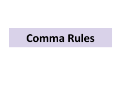 Comma Rules Slides