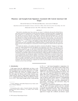 Planetary- and Synoptic-Scale Signatures Associated with Central