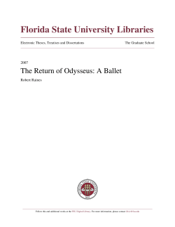The Return of Odysseus: A Ballet - DigiNole!
