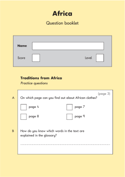Africa - SATs papers