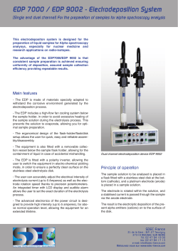 EDP 7000 / EDP 9002 - Electrodeposition System