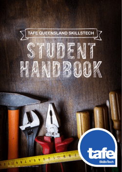 Student Handbook - TAFE Queensland SkillsTech