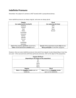 10 Indefinite Pronouns