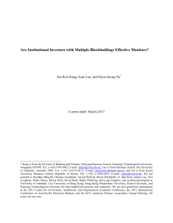Are Institutional Investors with Multiple Largest Blockholdings