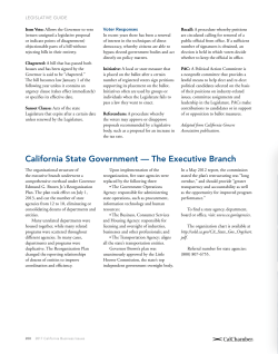 The Executive Branch - Advocacy