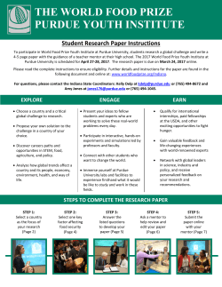 Paper Instructions - The World Food Prize