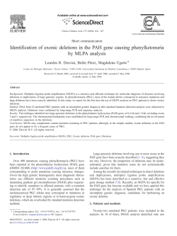 Identification of exonic deletions in the PAH gene causing