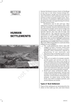 HUMAN SETTLEMENTS
