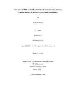 Test-retest reliability of shoulder functional