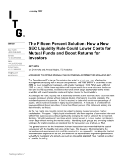 The Fifteen Percent Solution: How a New SEC Liquidity Rule Could