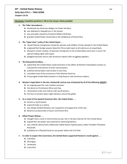 AP &ndash; United States History