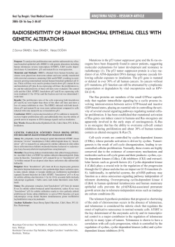 radiosensitivity of human bronchial epithelial cells with genetic