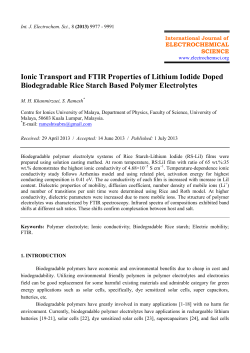 Ionic Transport and FTIR Properties of Lithium Iodide Doped