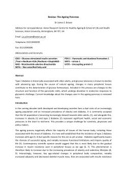 The Ageing Pancreas - Aston Research Explorer