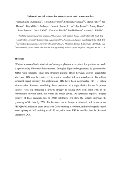 1 Universal growth scheme for entanglement