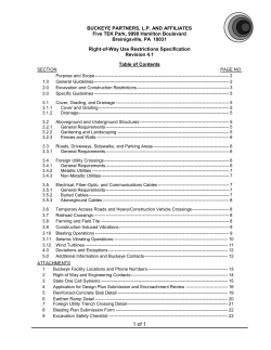 Right-of-Way Use Restrictions Specification