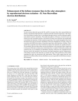 Enhancement of the helium resonance lines in the solar atmosphere
