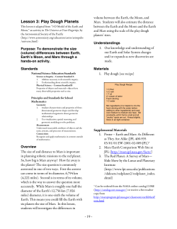 Lesson 3: Play Dough Planets