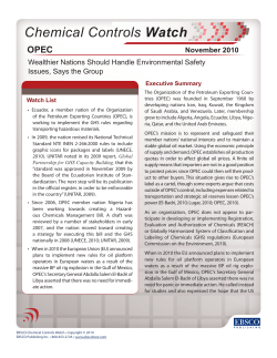 Chemical Controls Watch