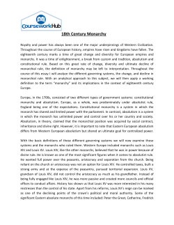 18th Century Monarchy