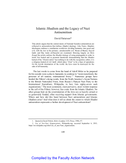 Islamic Jihadism and the Legacy of Nazi