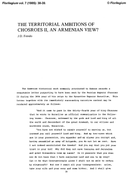 the territorial ambitions of chosroes ii, an armenian view?