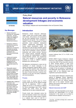 Natural resources and poverty in Botswana - Poverty