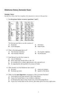 ExamView - Oklahoma History Semester Exam.tst